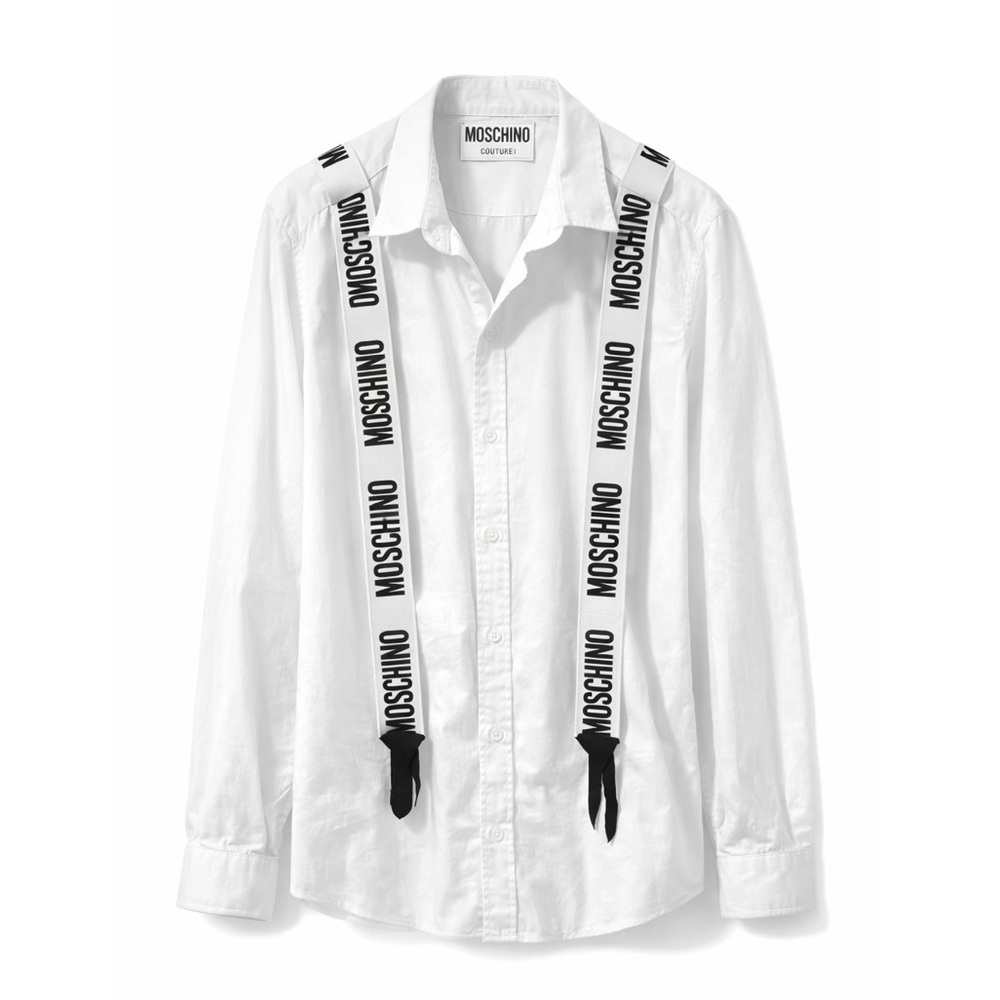 Moschino Monogram Suspenders Shirt